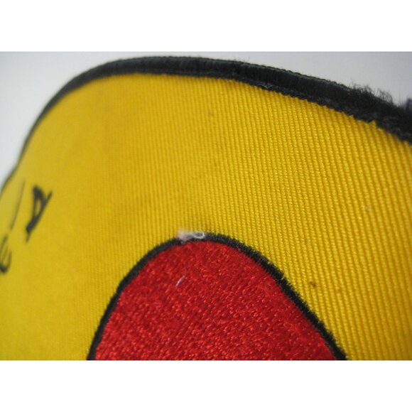 Doctor Dees Bigga Stuff Patch Oval Yellow Red Embroidered Applique Patch - Picture 5 of 6